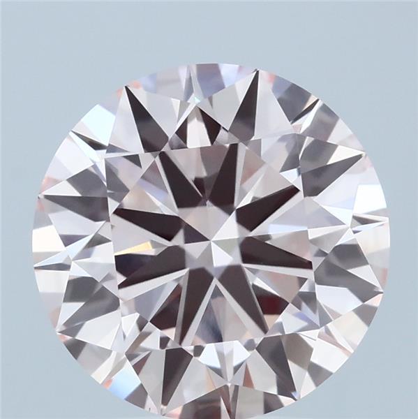 3.81ct Round FANCY INTENSE PINK VVS2 Lab Created Diamond