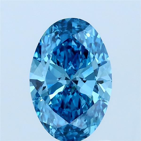 1ct Oval FANCY VIVID BLUE VVS2 Lab Created Diamond