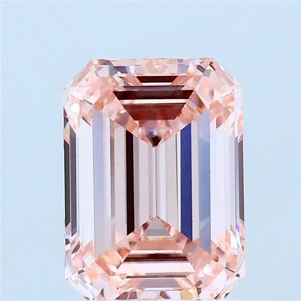 1.5ct Emerald FANCY INTENSE PINK VS1 Lab Created Diamond