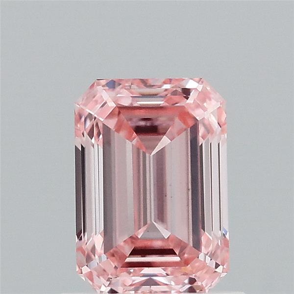 1.05ct Emerald FANCY INTENSE PINK VS1 Lab Created Diamond