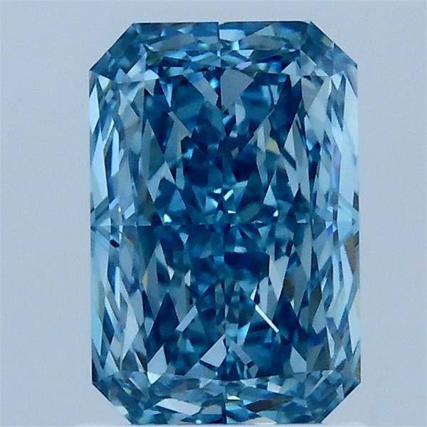 1.58ct Radiant FANCY VIVID BLUE VVS2 Lab Created Diamond