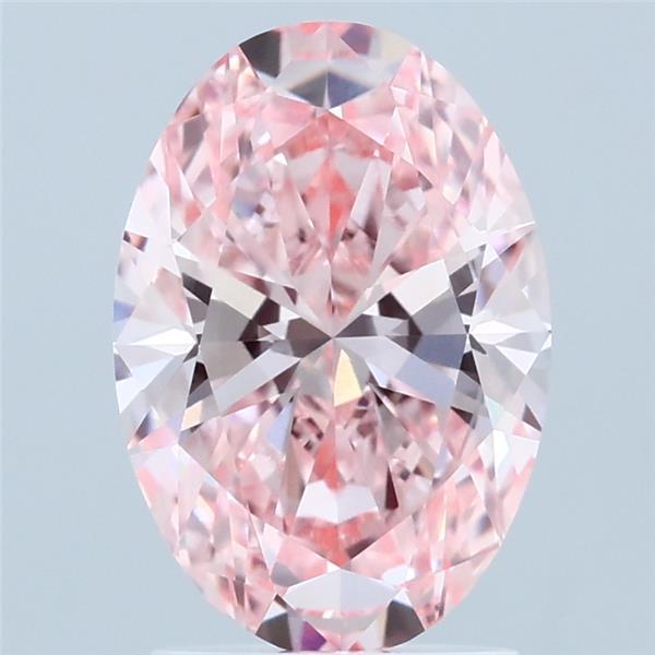 2.03ct Oval FANCY VIVID PINK VS1 Lab Created Diamond