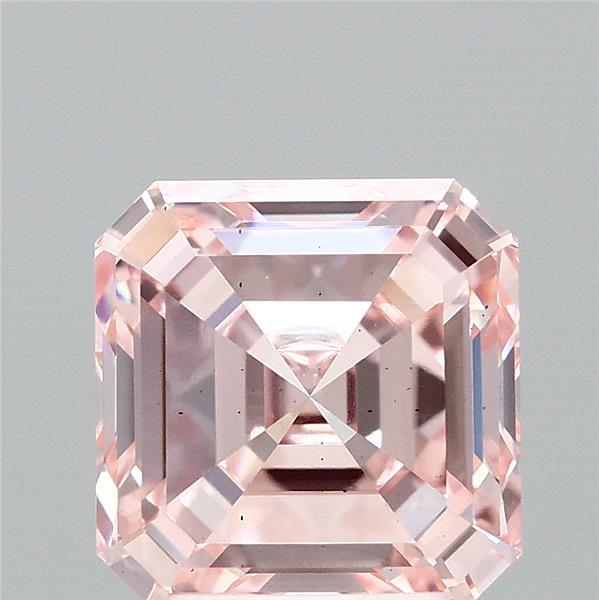 3.13ct Asscher FANCY INTENSE PINK VS2 Lab Created Diamond