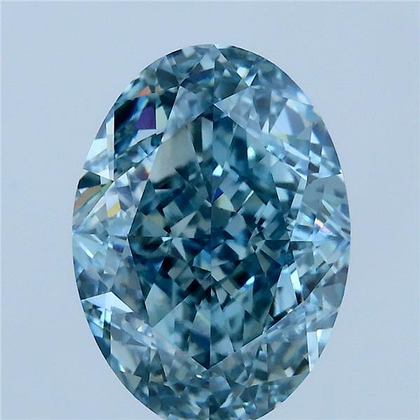 4.01ct Oval FANCY VIVID BLUE VS1 Lab Created Diamond