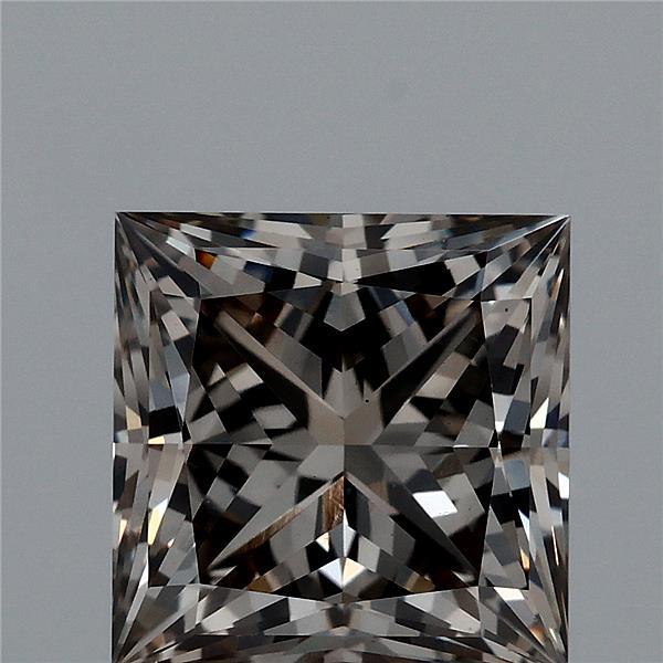 2.03ct Princess LIGHT YELLOWISH GREY VS1 Lab Created Diamond