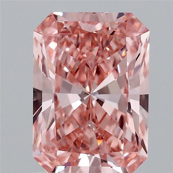 2.09ct Radiant FANCY VIVID PINK VVS2 Lab Created Diamond