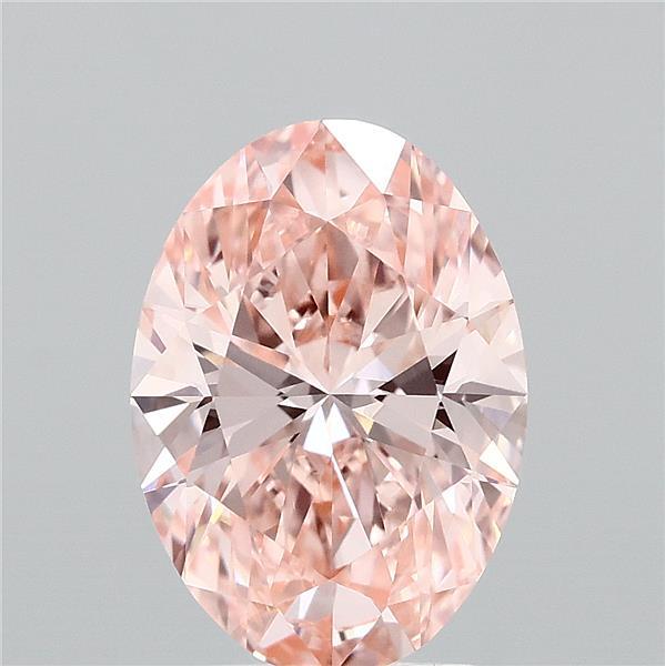 3ct Oval FANCY VIVID PINK VVS2 Lab Created Diamond