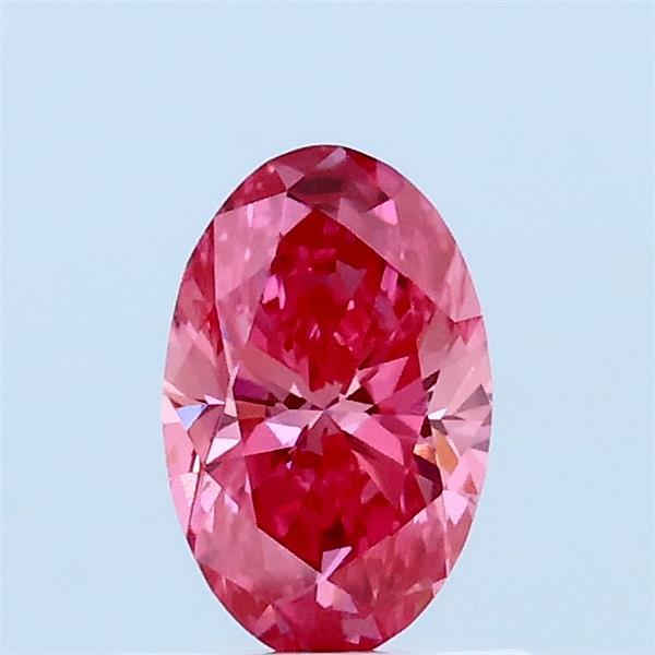 0.54ct Oval FANCY VIVID PINK VS1 Lab Created Diamond