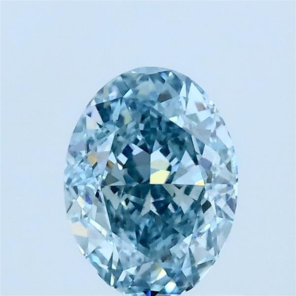 0.9ct Oval FANCY VIVID BLUE VVS2 Lab Created Diamond