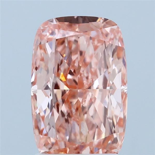 2ct Cushion FANCY VIVID PINK VVS2 Lab Created Diamond