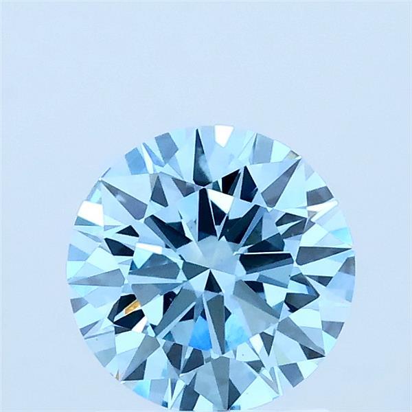 1.01ct Round FANCY VIVID BLUE VVS2 Lab Created Diamond