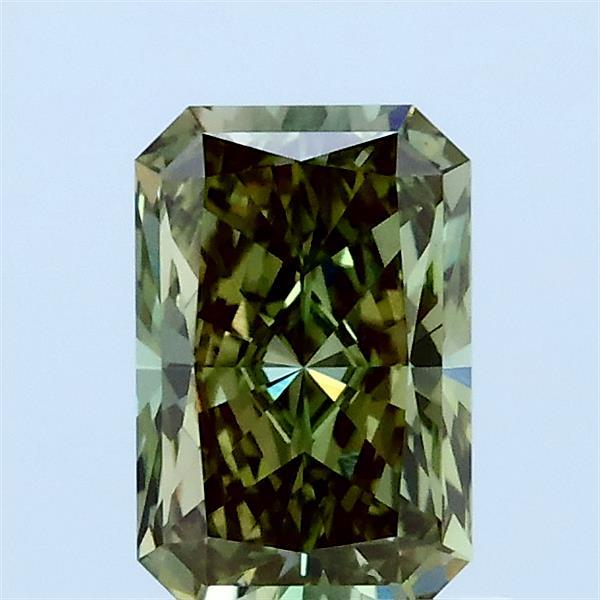 1ct Radiant FANCY VIVID GREEN VVS2 Lab Created Diamond