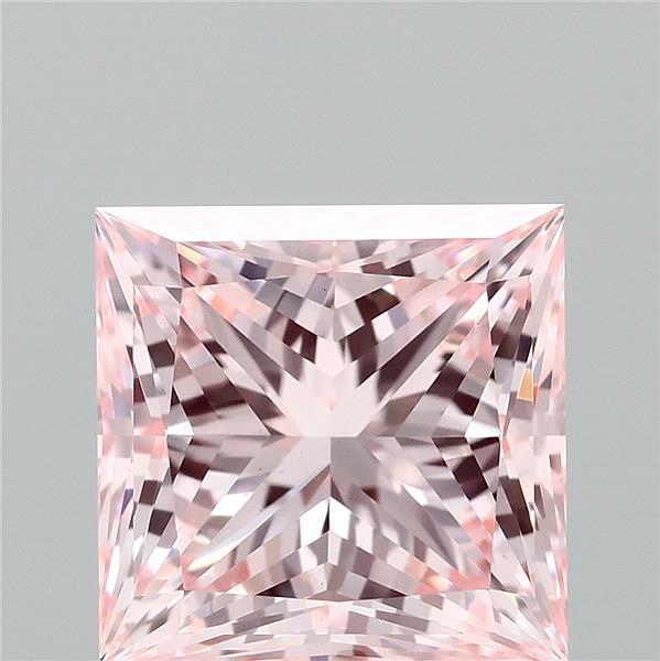 2.4ct Princess FANCY INTENSE PINK VS1 Lab Created Diamond
