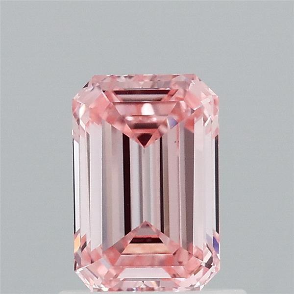 0.93ct Emerald FANCY INTENSE PINK VS1 Lab Created Diamond