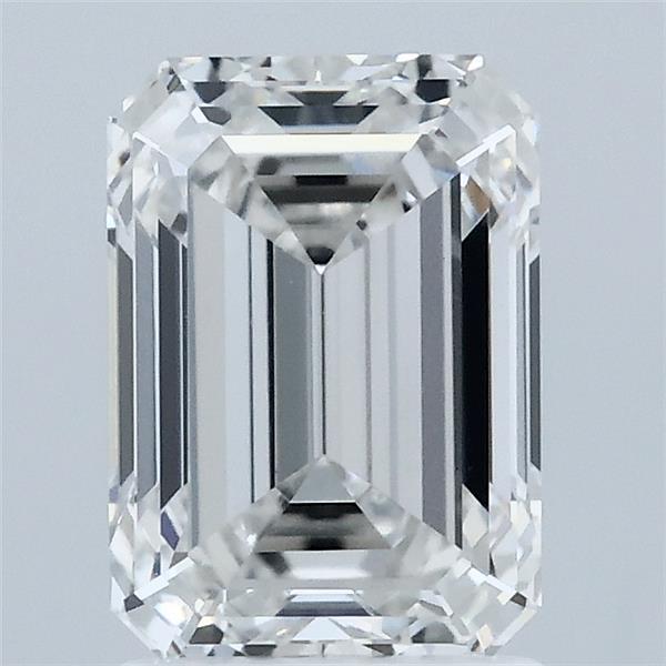 2.1ct Emerald F VVS2 Lab Created Diamond