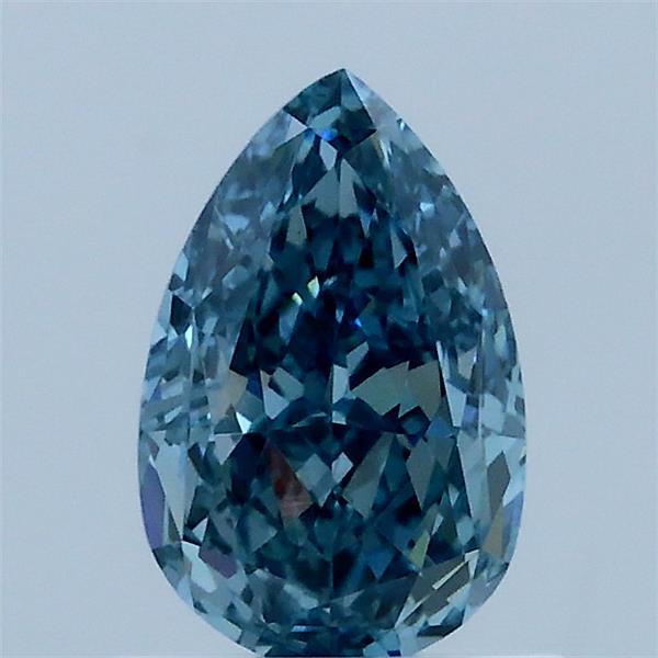 1.02ct Pear FANCY VIVID GREEN BLUE VS1 Lab Created Diamond