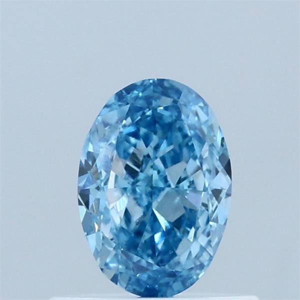 0.59ct Oval FANCY VIVID BLUE VS1 Lab Created Diamond