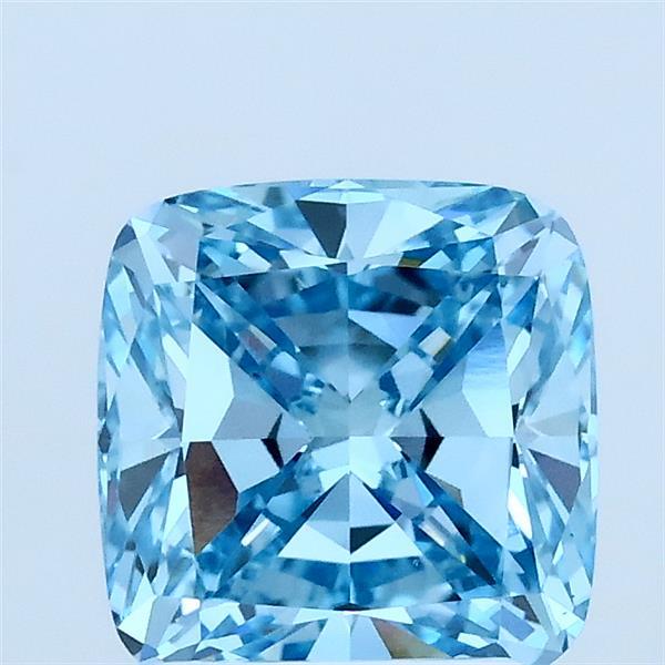 2.01ct Cushion FANCY VIVID BLUE VS1 Lab Created Diamond
