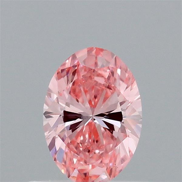 0.56ct Oval FANCY VIVID PINK VS1 Lab Created Diamond