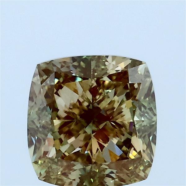 1.5ct Cushion FANCY GREEN VS1 Lab Created Diamond