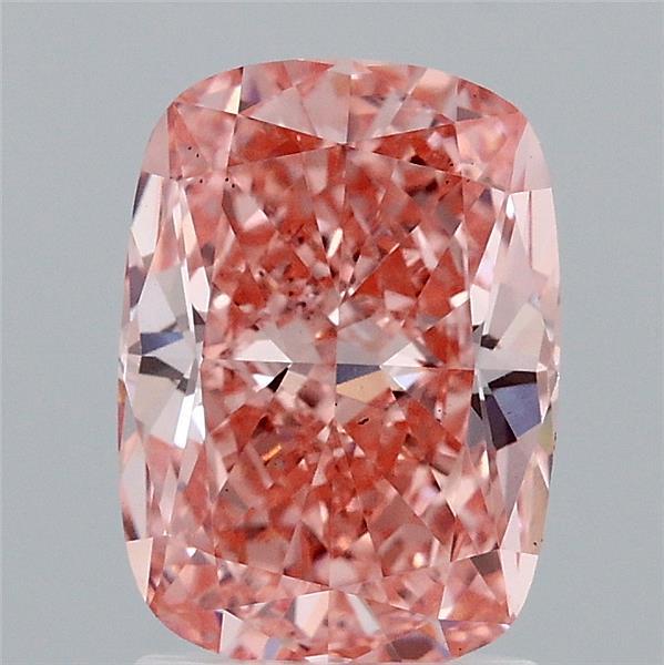 2.02ct Cushion FANCY VIVID PINK VS1 Lab Created Diamond