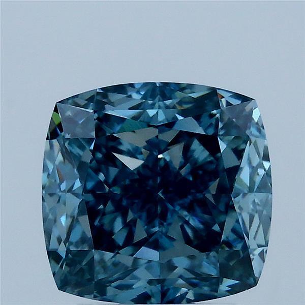 3.09ct Cushion FANCY VIVID BLUE VS1 Lab Created Diamond