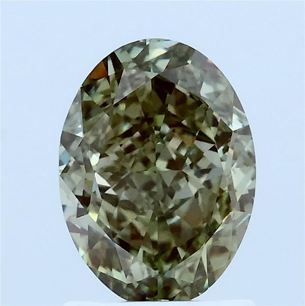 1.73ct Oval FANCY INTENSE GREEN VVS2 Lab Created Diamond