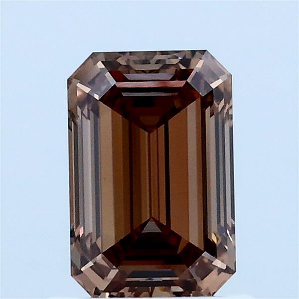1.05ct Emerald FANCY BROWN VVS1 Lab Created Diamond