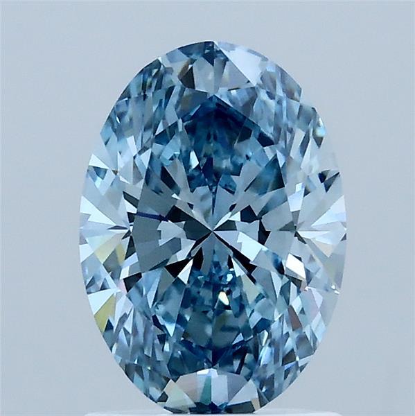 1.31ct Oval FANCY VIVID BLUE VS1 Lab Created Diamond
