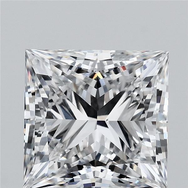 3.66ct Princess E VVS2 Lab Created Diamond