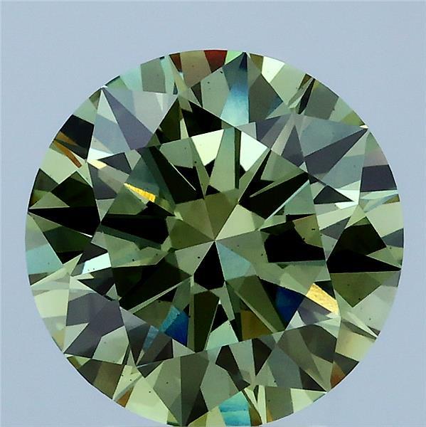 3.5ct Round FANCY VIVID GREEN VS1 Lab Created Diamond