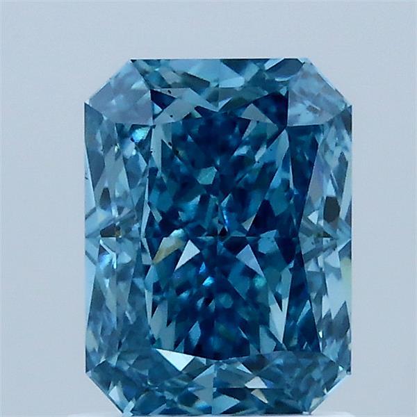 1.51ct Radiant FANCY VIVID BLUE VS2 Lab Created Diamond