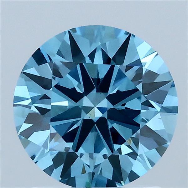 1.5ct Round FANCY VIVID BLUE VS1 Lab Created Diamond