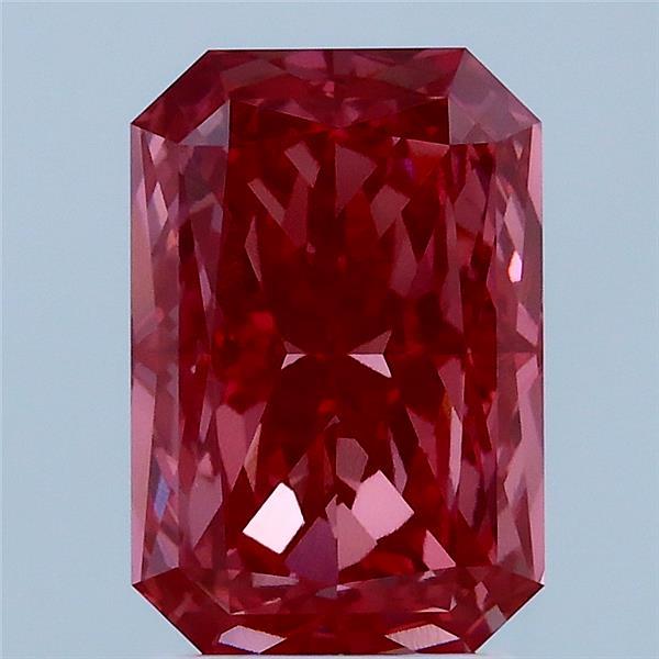3.02ct Radiant FANCY VIVID PINK VS2 Lab Created Diamond