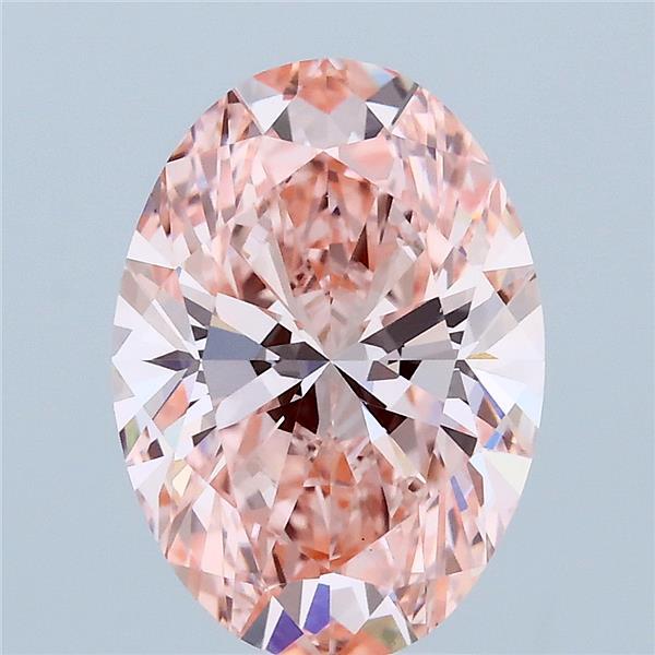 3ct Oval FANCY VIVID PINK VS1 Lab Created Diamond