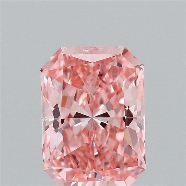 1.01ct Radiant FANCY VIVID PINK VVS2 Lab Created Diamond
