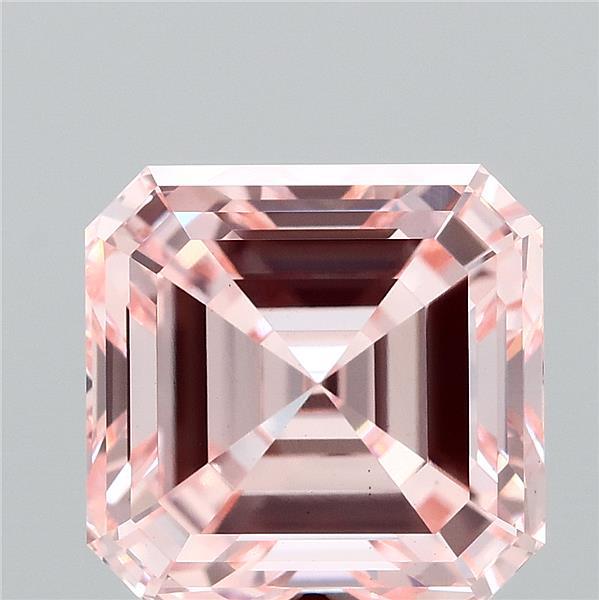 3.37ct Asscher FANCY INTENSE PINK VS1 Lab Created Diamond