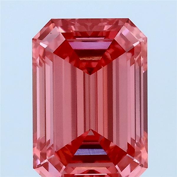2.08ct Emerald FANCY VIVID PINK VVS2 Lab Created Diamond