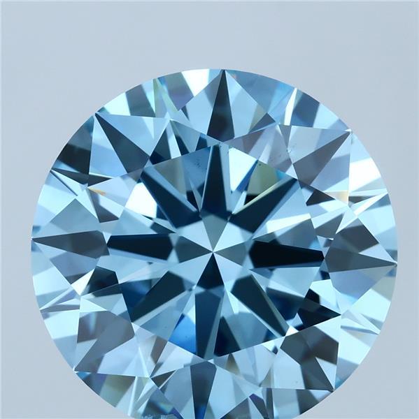 10.01ct Round FANCY VIVID BLUE VS1 Lab Created Diamond