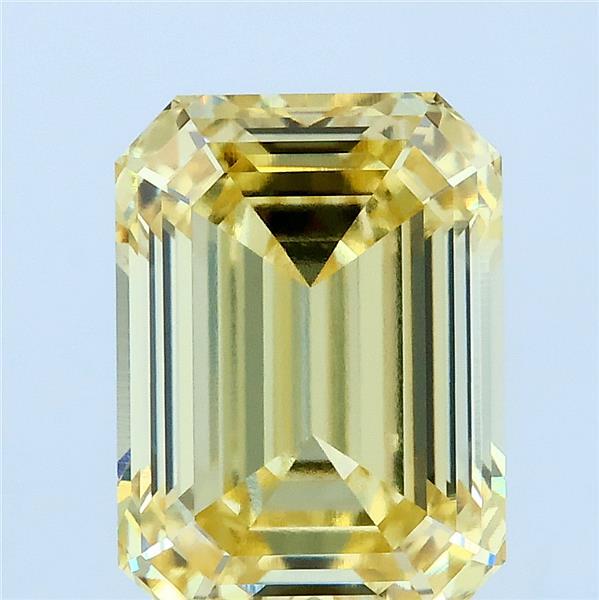 4.02ct Emerald FANCY YELLOW VVS1 Lab Created Diamond