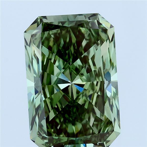 3.5ct Radiant FANCY VIVID GREEN VS1 Lab Created Diamond