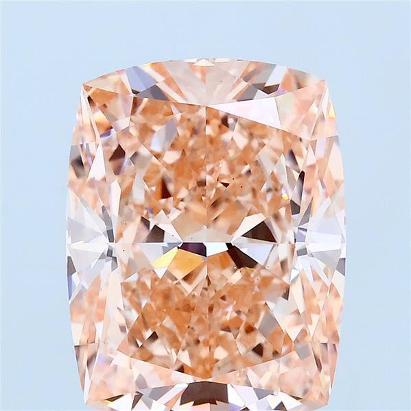 5.01ct Cushion FANCY INTENSE PINK ORANGE VS1 Lab Created Diamond