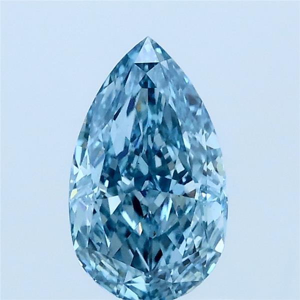 0.91ct Pear FANCY VIVID BLUE VS1 Lab Created Diamond