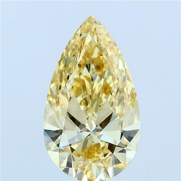 3.21ct Pear FANCY INTENSE YELLOW VVS2 Lab Created Diamond
