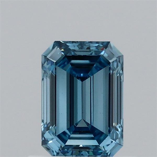 0.77ct Emerald FANCY VIVID BLUE VS1 Lab Created Diamond