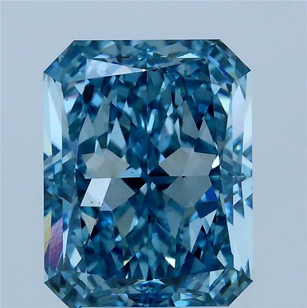 3.11ct Radiant FANCY VIVID BLUE VS1 Lab Created Diamond