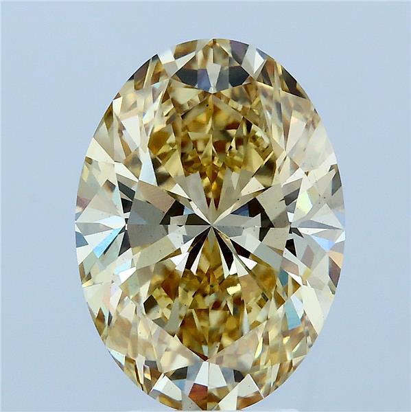 4.01ct Oval FANCY INTENSE YELLOW VS2 Lab Created Diamond