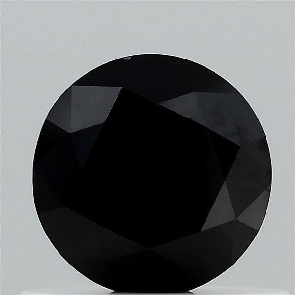 0.53ct Round FANCY BLACK  Lab Created Diamond