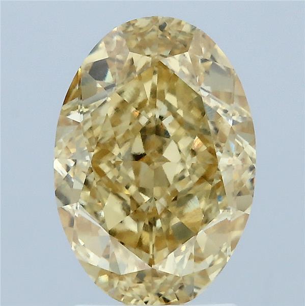 3.05ct Oval FANCY INTENSE YELLOW VVS2 Lab Created Diamond