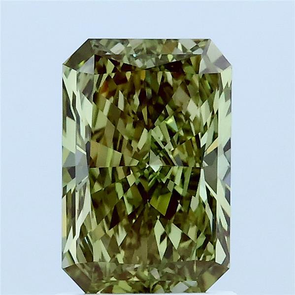 1.5ct Radiant FANCY VIVID GREEN VS2 Lab Created Diamond